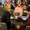 "EyjafjallajÃÂ¶kull" -- When the eruption of an Icelandic volcano strands Elizabeth at an airport in Ireland with the Turkish foreign minister, she tries to broker a deal with him to save the lives of thousands of Syrian refugees. Also, Henry gives advice to Alison about an awkward topic, on MADAM SECRETARY, Sunday, Nov. 11 (10:30-11:30 PM, ET/10:00-11:00 PM, PT) on the CBS Television Network. Pictured (L-R)  TÃÂ©a Leoni and Geoffrey Arend  Photo: Sarah Shatz /CBS ÃÂ©2018 CBS Broadcasting Inc. All Rights Reserved.