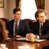 "Winter Garden" -- Elizabeth and Jay work to keep an historic agreement between Serbia and Kosovo from falling apart, after a mass grave is discovered in Serbia dating back to the Kosovo war. Also, Henry deals with a bizarre encounter with Secretary of Defense Gordon Becker, on MADAM SECRETARY, Sunday, Dec. 9 (10:00-11:00 PM, ET/PT) on the CBS Television Network. Pictured (L-R) Erich Bergen as Blake Moran and Sebastian Arcelus as Jay Whitman  Photo: Mark Schafer/CBS ÃÂ©2018 CBS Broadcasting, Inc. All Rights Reserved