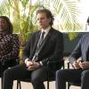 "Between the Seats" -- Elizabeth visits the Middle East to finalize a deal to bring U.S. troops home, but complications arise when a local woman\'s life is threatened by rumors of a romance with one of Elizabeth\'s staffers. Also, Henry provides relationship advice to Elizabeth\'s brother, Will (Eric Stoltz), on MADAM SECRETARY, Sunday, March 3 (10:00-11:00 PM, ET/PT) on the CBS Television Network.Pictured (L-R) Patina Miller as Daisy Grant, Sebastian Arcelus as Jay Whitman and Geoffrey Arend as Matt Mahoney  Photo: Mark Schafer/CBS ÃÂ©2018 CBS Broadcasting Inc. All Rights Reserved.