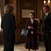 "Better Angels" - As Elizabeth prepares to leave the State Department and announce her run for president, anti-globalist terrorists attack the United Nations delegation in Geneva who are there to sign the Climate Migration treaty, on the fifth season finale of MADAM SECRETARY, Sunday, April 21 (10:00-11:00 PM, ET/PT) on the CBS Television Network. Pictured (L-R): TÃÂ©a Leoni as Elizabeth Adams McCord, Jenna Gavigan as Brooke Harriman, and Mickey Theis as Kevin Harriman. Photo: Sarah Shatz/CBS 2019 CBS Broadcasting Inc. All Rights Reserved.