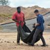 "From the Head Down" -- C Magnum helps a struggling fisherman and fellow Veteran when his 300 pound tuna worth $350K is stolen, but they discover that the thief needs Magnum\'s help as well, on MAGNUM P.I., Monday, Oct. 1 (9:00-10:00 PM, ET/PT) on the CBS Television Network.  Pictured L-R: Stephen Hill as Theodore "TC" Calvin and Jay Hernandez as Thomas Magnum Photo: Norman Shapiro/CBS ÃÂ©2018 CBS Broadcasting, Inc. All Rights Reserved