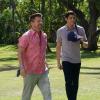 "Black is the Widow" - After a man is murdered, Magnum poses as a doctor on the same dating app the victim was using in order to find the killer who may be praying on wealthy men, on MAGNUM P.I., Monday, March 4 (9:00-10:00 PM, ET/PT) on the CBS Television Network.  Pictured L-R: Zachary Knighton as Orville "Rick" Wright and Christian Yelich as himself Photo: Karen Neal/CBS ÃÂ©2019 CBS Broadcasting, Inc. All Rights Reserved