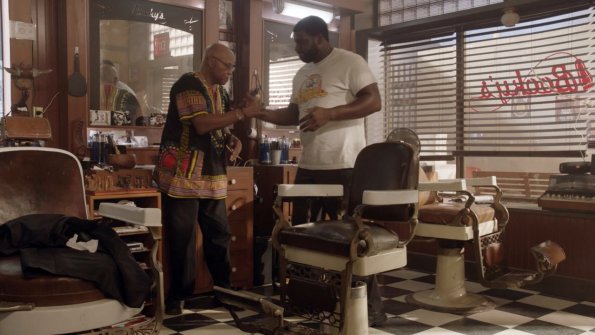"A Kiss Before Dying" - When the Dobermans dig up what appears to be a human bone, Magnum and Higgins assist Katsumoto investigate the murder of his former mentor, on MAGNUM P.I., Monday, March 11 (9:00-10:00 PM, ET/PT) on the CBS Television Network.  Roger E. Mosley, who portrayed T.C. on the original "Magnum, P.I.," guest stars as Booky, a Vietnam veteran and barber who offers sage advice and a great haircut. Pictured L-R: Roger E. Mosley as Booky and Stephen Hill as Theodore "TC" Calvin Photo: CBS ÃÂ©2019 CBS Broadcasting, Inc. All Rights Reserved