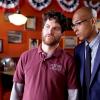 MAKING HISTORY:  L-R: Adam Pally and Yassir Lester in the "The Duel" episode of MAKING HISTORY airing Sunday, May 7 (8:30-9:00 PM ET/PT) on FOX.  ©2017 Fox Broadcasting Co.  Cr:  Jennifer Clasen/FOX