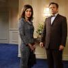 Lizzy Caplan as Virginia Johnson and Michael Sheen as Dr. William Masters in Masters of Sex (season 3, episode 1) - Photo: Michael Desmond/SHOWTIME - Photo ID: MastersofSex_301_0016