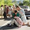 Lizzy Caplan as Virginia Johnson, Caitlin Fitzgerald as Libby Masters and Noah Robbins as Henry in Masters of Sex (season 3, episode 1) - Photo: Michael Desmond/SHOWTIME - Photo ID: MastersofSex_301_0613