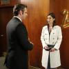 Michael Sheen as Dr. William Masters  and Lizzy Caplan as Virginia Johnson in Masters of Sex (season 3, episode 11) - Photo: Michael Desmond/SHOWTIME Photo ID: MastersofSex_311_0219