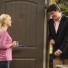 "Kimchi and a Monkey Playing Harmonica" -- Christy (Anna Faris, left) greets Baxter (Matt Jones, right) as he comes to pick up Roscoe, on MOM, Thursday, Nov. 27 (8:30-9:00 PM, ET/PT) on the CBS Television Network. Photo: Monty Brinton/CBS  ÃÂ©2014 CBS Broadcasting, Inc. All Rights Reserved