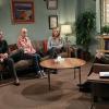 "Free Therapy and a Dead Lady\'s Yard Sale" -- Family secrets come out when Christy (Anna Faris, center) and Bonnie (Allison Janney, left)  are asked to join Violet\'s (Sadie Calvano, right) therapy session, on MOM, Thursday, December 18 (8:30-9:00 PM, ET/PT) on the CBS Television Network. Photo: Sonja Flemming/CBS ÃÂ©2014 CBS Broadcasting, Inc. All Rights Reserved