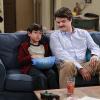 "Free Therapy and a Dead Lady\'s Yard Sale" -- Baxter (Matt Jones, right) babysits Roscoe (Blake Garnett Rosenthal, left), on MOM, Thursday, December 18 (8:30-9:00 PM, ET/PT) on the CBS Television Network. Photo: Sonja Flemming/CBS ÃÂ©2014 CBS Broadcasting, Inc. All Rights Reserved