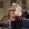 "Free Therapy and a Dead Lady\'s Yard Sale" -- Christy (Anna Faris, left) and Violet (Sadie Calvano, right) share a mother-daughter moment, on MOM, Thursday, December 18 (8:30-9:00 PM, ET/PT) on the CBS Television Network. Photo: Sonja Flemming/CBS ÃÂ©2014 CBS Broadcasting, Inc. All Rights Reserved