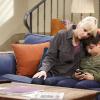 "Three Smiles and an Unpainted Ceiling" -- Christy (Anna Faris, left) comforts Roscoe (Blake Garrett Rosenthal, right) after an unexpected death rocks the Plunkett household, on MOM, Thursday, January 22 (8:30-9:00 PM, ET/PT) on the CBS Television Network. Photo: Trae Patton/Warner Bros. Entertainment Inc. ÃÂ© 2014 WBEI. All rights reserved.