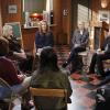 "Three Smiles and an Unpainted Ceiling" -- Marjorie (Mimi Kennedy, left), Bonnie (Allison Janney, center) and Christy (Anna Faris, right) attend an AA meeting, on MOM, Thursday, January 22 (8:30-9:00 PM, ET/PT) on the CBS Television Network. Photo: Trae Patton/Warner Bros. Entertainment Inc. ÃÂ© 2014 WBEI. All rights reserved.