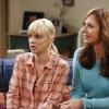 "Raw Cookie Dough And A Misshapen Head" -- Christy (Anna Faris, left) and Bonnie (Allison Janney, right) worry when they find out that Violet\'s new boyfriend is old enough to be her father, on MOM, Thursday, March 12 (9:30-10:00 PM, ET/PT) on the CBS Television Network. Photo: Robert Voets/CBS ÃÂ©2015 CBS Broadcasting, Inc. All Rights Reserved