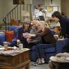 "Dropped Soap and a Big Guy on a Throne" -- Christy (Anna Faris, center) shows an embarrassing video of Bonnie to Marjorie (Mimi Kennedy, left), Jill (Jaime Pressly, center), and Wendy (Beth Hall, right), on MOM, Thursday, April 2 (9:30-10:00 PM, ET/PT) on the CBS Television Network. Photo: Darren Michaels/Warner Bros. Entertainment Inc.  ÃÂ© 2015 WBEI. All rights reserved.