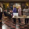 "Mashed Potatoes and A Little Nitrous" -- Marjorie (Mimi Kennedy, center left), Christy (Anna Faris, center), Regina (Octavia Spencer, center right) and Jill (Jaime Pressly, far right) approach Bonnie (Allison Janney, far left) about her behavior, on MOM, Thursday, April 9 (9:30 -- 10:00 PM ET,PT) on the CBS Television Network. Photo: Neil Jacobs/CBS ÃÂ©2015 CBS Broadcasting, Inc. All Rights Reserved