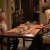 "Sawdust and Brisket" -- Christy (Anna Faris, right) and Bonnie (Allison Janney, right) have dinner with Violet (Sadie Calvanao, left) and Gregory, on MOM, Thursday, Nov. 26 (9:01 -- 9:30 PM ET, PT) on the CBS Television Network. Photo: Ron P. Jaffe/CBS ÃÂ©2015 CBS Broadcasting, Inc. All Rights Reserved
