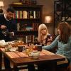 "Sawdust and Brisket" -- Christy (Anna Faris, center) and Bonnie (Allison Janney, right) have dinner with Violet and Gregory (David Krumholtz, left), on MOM, Thursday, Nov. 26 (9:01 -- 9:30 PM ET, PT) on the CBS Television Network. Photo: Ron P. Jaffe/CBS ÃÂ©2015 CBS Broadcasting, Inc. All Rights Reserved