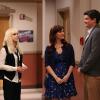 "A Pirate, Three Frogs and a Prince" -- Roscoe\'s parent-teacher conference leaves Christy (Anna Faris, left) feeling threatened by Baxter\'s (Matt Jones, right) girlfriend, Candace (Sara Rue, center), on MOM, Thursday, Dec. 10 (9:01 -- 9:30 PM ET, PT) on the CBS Television Network. Photo: Monty Brinton/CBS ÃÂ©2015 CBS Broadcasting, Inc. All Rights Reserved