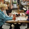 "Horny-Goggles and a Catered Intervention" -- Wendy (Beth Hall, center right) tries to convince the women (L-R: Jaime Pressly, Anna Faris, Allison Janney, Octavia Spencer, Mimi Kenned) to attend a sober holiday dance, on MOM, Thursday, Dec. 17 (9:01 -- 9:30 PM ET, PT) on the CBS Television Network. Photo: Darren Michaels/Warner Bros. Entertainment Inc. ÃÂ© 2015 WBEI. All rights reserved.