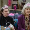 "Diabetic Lesbians and a Blushing Bride" -- Marjorie (Mimi Kennedy, right) brings Mr. Perugian\'s sister, Anya (Rhea Perlman, left) to her bachelorette party, on MOM, Thursday, Feb. 18 (9:01 -- 9:30 PM ET, PT) on the CBS Television Network. Photo: Darren Michaels/Warner Bros. Entertainment Inc. ÃÂ© 2015 WBEI. All rights reserved.