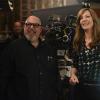 "Nazi Zombies and a Two-Hundred-Pound Baby" -- Allison Janney and Eddie Gorodetsky smile while filming the "Nazi Zombies and a Two-Hundred Pound Baby" episode of MOM, which airs Thursday, March 10 (9:01-9:30 PM, ET/PT) on the CBS Television Network. Photo: Darren Michaels/Warner Bros. Entertainment Inc. ÃÂ© 2016 WBEI. All rights reserved.