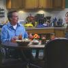 "Caperberries and a Glass Eye" -- Adam (William Fichtner) enjoys a homemade dinner with Bonnie (Allison Janney), on MOM, Thursday, April 14 (9:01-9:30 PM, ET/PT) on the CBS Television Network.  Photo: Sonja Flemming/CBS ÃÂ©2016 CBS Broadcasting, Inc. All Rights Reserved