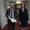 "Pure Evil and a Free Piece of Cheesecake" -- Bonnie (Allison Janney, right) fantasizes about a new career path with Robert (Richard Schiff, left), on MOM, Thursday, May 5 (9:01-9:30 PM, ET/PT) on the CBS Television Network. Photo: Darren Michaels/Warner Bros. Entertainment Inc. ÃÂ© 2016 WBEI. All rights reserved.
