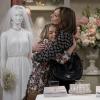 "Pure Evil and a Free Piece of Cheesecake" -- Violet (Sadie Calvano, left) invites Bonnie (Allison Janney, right) to help her find a wedding dress, on MOM, Thursday, May 5 (9:01-9:30 PM, ET/PT) on the CBS Television Network. Photo: Darren Michaels/Warner Bros. Entertainment Inc. ÃÂ© 2016 WBEI. All rights reserved.