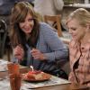 "Atticus Finch and the Downtrodden" -- Christy\'s dream of becoming a lawyer is in jeopardy when she is hit with the reality of how much her education will cost. Also, Bonnie becomes the disciplinarian now that Violet is living at home, on the third season finale of MOM, Thursday, May 19 (9:01-9:30 PM, ET/PT) on the CBS Television Network.Pictured: Allison Janney as Bonnie, Anna Faris as Christy. Photo: Darren Michaels/Warner Bros. Entertainment Inc. ÃÂ© 2016 WBEI. All rights reserved.