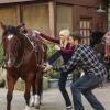 "Good Karma and the Big Weird" -- Bonnie encourages Christy to pursue Marjorie\'s charming nephew, Nick (Chris Pratt), despite the fact that he\'s been declared off limits, on MOM, Thursday, Jan. 19, 2017 (9:01-9:31 PM, ET/PT) on the CBS Television Network. Pictured left to right: Anna Faris as Christy, and Chris Pratt as Nick. Photo: Michael Yarish/Warner Bros. Entertainment Inc. ÃÂ© 2016 WBEI. All rights reserved.