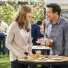 "A Bouncy Castle and an Aneurysm" -- When Bonnie connects with a handsome, sober stranger, Christy worries that she\'s jeopardizing her relationship with Adam, on MOM, Thursday, Feb. 9 (9:01-9:30 PM, ET/PT) on the CBS Television Network. David James Elliott guest stars as Joe, the handsome stranger. Pictured left to right: Allison Janney as Bonnie and David James as Joe. Photo: Bill Inoshita/CBS ÃÂ©2016 CBS Broadcasting, Inc. All Rights Reserved.