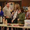 "A Bouncy Castle and an Aneurysm" -- When Bonnie connects with a handsome, sober stranger, Christy worries that she\'s jeopardizing her relationship with Adam, on MOM, Thursday, Feb. 9 (9:01-9:30 PM, ET/PT) on the CBS Television Network. David James Elliott guest stars as Joe, the handsome stranger. Pictured left to right: Jaime Pressly as Jill, David James as Joe, Allison Janney as Bonnie, Beth Hall as Wendy, Anna Faris as Christy and Mimi Kennedy as Marjorie. Photo: Bill Inoshita/CBS ÃÂ©2016 CBS Broadcasting, Inc. All Rights Reserved.