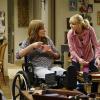 "Poodle Fuzz and a Twinge of Jealousy" -- When an injury temporarily lands Bonnie in a wheelchair, Christy is forced to take over as building manager and makes a surprising discovery, on MOM, Thursday, Nov. 30 (9:01-9:30 PM, ET/PT) on the CBS Television Network. Pictured left to right: Allison Janney as Bonnie and Anna Faris as Christy. Photo: Sonja Flemming/CBS ÃÂ©2017 CBS Broadcasting, Inc. All Rights Reserved