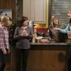 "An Epi-Pen and a Security Cat" -- After their home is robbed at Christmastime, Christy and Bonnie\'s hunt for the thief leads them to an unlikely door, on MOM, Thursday, Dec. 21 (9:01-9:30 PM, ET/PT) on the CBS Television Network. Pictured left to right: Anna faris as Christy, Beth Hall as Wendy, Mimi Kennedy as Marjorie and Allison Janney as Bonnie. Photo: Darren Michaels/Warner Bros. Entertainment Inc. ÃÂ© 2017 WBEI. All rights reserved.