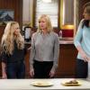 Charlotte Bronte\' and a Backhoe - Bonnie locks horns with Jill\'s inner strength coach, Miranda (Kristin Chenoweth). Also, Christy struggles to bounce back after being rejected from law school, on MOM, Thursday, March 8 (9:01-9:30 PM, ET/PT) on the CBS Television Network.  Pictured left to right: Kristen Chenoweth as, Jaime Pressly as Jill, and Allison Janney as Bonnie. Photo: Robert Voets/Warner Bros. Entertainment Inc. ÃÂ©2018 WBEI. All rights reserved.