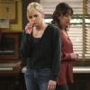 "Skippy and the Knowledge Hole" -- Christy finds it challenging to quit smoking, while Bonnie helps Tammy prepare to take the GED test, on MOM, Thursday, Feb. 21 (9:01-9:30 PM, ET/PT) on the CBS Television Network. Pictured L to R: Anna Farris as Christy and Beth Hall as Wendy. Photo: Darren Michaels/Warner Bros. Entertainment Inc. ÃÂ© 2019 WBEI. All rights reserved.