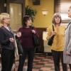 "Soup Town and a Little Blonde Mongoose" -- When Christy gets sick, Bonnie is consumed with an overwhelming urge to mother her, on MOM, Thursday, April 4 (9:01-9:30 PM, ET/PT) on the CBS Television Network. Pictured L to R: Jaime Pressly as Jill, Beth Hall as Wendy, Mimi Kennedy as Marjorie, and Kristen Johnston as Tammy. Photo: Darren Michaels/Warner Bros. Entertainment Inc. ÃÂ© 2019 WBEI. All rights reserved.
