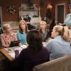 "Lumbar Support and Old Pork" -- Bonnie has an unexpected reaction when she learns that Adam\'s bar is doing well. Also, Christy and Tammy go on a double date, on MOM, Thursday, April 18 (9:01-9:30 PM, ET/PT) on the CBS Television Network. Pictured L to R: Anna Faris as Christy, Allison Janney as Bonnie, Jaime Pressly as Jill, Chiquita Fuller as Taylor, Beth Hall as Wendy, Kristen Johnston as Tammy, and Mimi Kennedy as Marjorie. Photo: Sonja Flemming/CBS ÃÂ©2019 CBS Broadcasting, Inc. All Rights Reserved