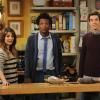 MULANEY:  Roommates John (John Mulaney, R), Motif (Seaton Smith, C) and Jane (Nasim Pedrad, L) in the "Mo'laney Mo'Problems" season premiere episode of MULANEY airing Sunday, Oct. 10 (9:30-10:00 PM ET/PT) on FOX.  ©2014 Fox Broadcasting Co.  Cr:  Ray Mickshaw/FOX