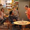 MULANEY:  Oscar (Elliott Gould, R) has advice for Motif (Seaton Smith, second from L) in the "World's Collide" episode of MULANEY airing Sunday, Oct. 12 (9:30-10:00 PM ET/PT) on FOX.  Also pictured:  Nasim Pedrad (L) and John Mulaney (second from R).  ©2014 Fox Broadcasting Co. Cr:  Ray Mickshaw/FOX