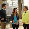 MULANEY:  John (John Mulaney, L) is surprised when Lou (Martin Short, R) invites Jane (Nasim Pedrad, C) over in the "World's Collide" episode of MULANEY airing Sunday, Oct. 12 (9:30-10:00 PM ET/PT) on FOX.  ©2014 Fox Broadcasting Co. Cr:  Ray Mickshaw/FOX