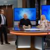 "The Girl Who Cried About Wolf"--Fearful of being scooped while legal vets her weighty investigative story, Murphy is exasperated when she learns Frank is dating an anchor, Christy Shepherd (Katie Finneran), from the competing Wolf Network, on MURPHY BROWN, Thursday, Oct. 25 (9:30-10:00 PM, ET/PT) on the CBS Television Network. Also, Murphy leads Avery on a wild goose chase when he attempts to figure out her story.  Pictured L-R: Grant Shaud as Miles Silverberg, Joe Regalbuto as Frank Fontana, Candice Bergen as Murphy Brown, and Faith Ford as Corky Sherwood Photo: John Paul Filo/CBS ÃÂ©2018 CBS Broadcasting Inc. All Rights Reserved.
