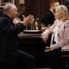 "The Girl Who Cried About Wolf"--Fearful of being scooped while legal vets her weighty investigative story, Murphy is exasperated when she learns Frank is dating an anchor, Christy Shepherd (Katie Finneran), from the competing Wolf Network, on MURPHY BROWN, Thursday, Oct. 25 (9:30-10:00 PM, ET/PT) on the CBS Television Network. Also, Murphy leads Avery on a wild goose chase when he attempts to figure out her story.  Pictured L-R: Joe Regalbuto as Frank Fontana and Candice Bergen as Murphy Brown Photo: John Paul Filo/CBS ÃÂ©2018 CBS Broadcasting Inc. All Rights Reserved.