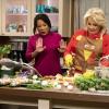 "Thanksgiving and Taking" - When the culinary-challenged Murphy invites her colleagues plus Phyllis, Miguel and his parents (Valente Rodriguez and Selenis Leyva) for Thanksgiving dinner with her and Avery, they all brace themselves for the worst, on MURPHY BROWN, Thursday, Nov. 22 (9:30-10:00 PM, ET/PT) on the CBS Television Network.   Pictured L-R: Selenis Leyva as Maria Gonzales and Candice Bergen as Murphy Brown Photo: David Geisbrecht/CBS  ÃÂ©2018 CBS Broadcasting Inc. All Rights Reserved.