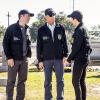 "Chasing Ghosts" -- After a Navy issued stolen gun is found to belong to a Chief Petty Officer who died 40 years ago, the NCIS team reopens the cold case, one that Wade has personally tracked and investigated for years.  Also, the team prepares for their annual Thanksgiving dinner together, on NCIS: NEW ORLEANS, Nov 25 (9:00-10:00, ET/PT), on the CBS Television Network. Pictured L-R: Lucas Black as Special Agent Christopher LaSalle, Scott Bakula as Special Agent Dwayne Pride, and Zoe McLellan as Special Agent Meredith "Merri" Brody Photo: Skip Bolen/CBS ÃÂ©2014 CBS Broadcasting, Inc. All Rights Reserved