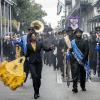 "Second Line" --  The NCIS team investigates the murder of a Navy Lieutenant during a French Quarter second line funeral procession, a New Orleans tradition that celebrates the recently deceased with a musical street parade, on NCIS: NEW ORLEANS, Tuesday, April 5 (9:00-10:00 PM, ET/PT), on the CBS Television Network.  Photo: Skip Bolen/CBS ÃÂ©2016 CBS Broadcasting, Inc. All Rights Reserved