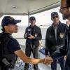 "Follow The Money" -- Pride must protect a beloved family friend who is engaged to the number one suspect in the ongoing NCIS and FBI cartel case, on NCIS: New Orleans, Tuesday, Jan. 3, 2017 (10:00-11:00, ET/PT), on the CBS Television Network. Pictured L-R: XXX, Lucas Black as Special Agent Christopher LaSalle, Shanley Caswell as Laurel, and Rob Kerkovich as Sebastian Lund Photo: Skip Bolen/CBS ÃÂ©2016 CBS Broadcasting, Inc. All Rights Reserved