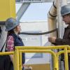"Hell on High Water" -- After Pride travels to a deep sea oil rig for a murder investigation, the team uncovers a gas leak that\'s on the verge of causing a catastrophic explosion. Also, Sebastian starts his NCIS special agent training at FLETEC, on NCIS: NEW ORLEANS, Tuesday, Jan. 24 (10:00-11:00 PM, ET/PT) on the CBS Television Network.  Pictured L-R: Christine Woods as SAT Com Specialist Bonnie Madigan and Scott Bakula as Special Agent Dwayne Pride Photo: Skip Bolen/CBS ÃÂ©2016 CBS Broadcasting, Inc. All Rights Reserved