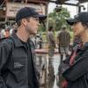 "Legacy" -- After a petty officer is found murdered under a shrimping boat, the NCIS investigation uncovers a conspiracy in the tight-knit local fishing community. Also, Lasalle awaits the final results of the tax fraud investigation into his familyÃÂs company, on NCIS: NEW ORLEANS, Tuesday, Oct. 16 (10:00-11:00 PM, ET/PT) on the CBS Television Network. Pictured L-R: Lucas Black as Special Agent Christopher LaSalle and Necar Zadegan as Special Agent Hannah Khoury Photo: Skip Bolen/CBS ÃÂ©2018 CBS Broadcasting, Inc. All Rights Reserved